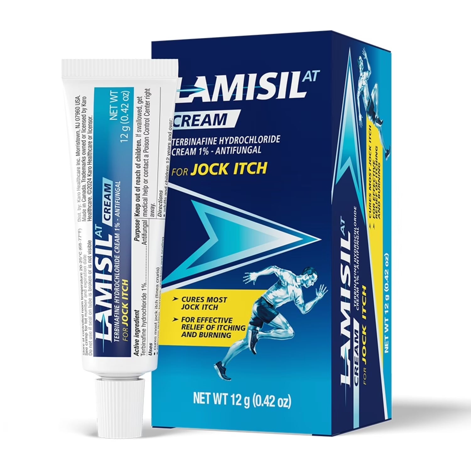 Lamisil Jock Itch Cream, 1 Week Antifungal Treatment, Prescription Strength Terbinafine, .42 Oz