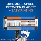 Easyrinse Anti-Clogging Men'S 4-Blade Refillable Manual Razors with 3 Cartridges