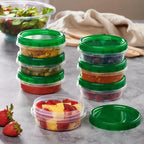 8 Oz Twist Cap Meal Prep Containers Reusable Food Storage Containers with Lids,