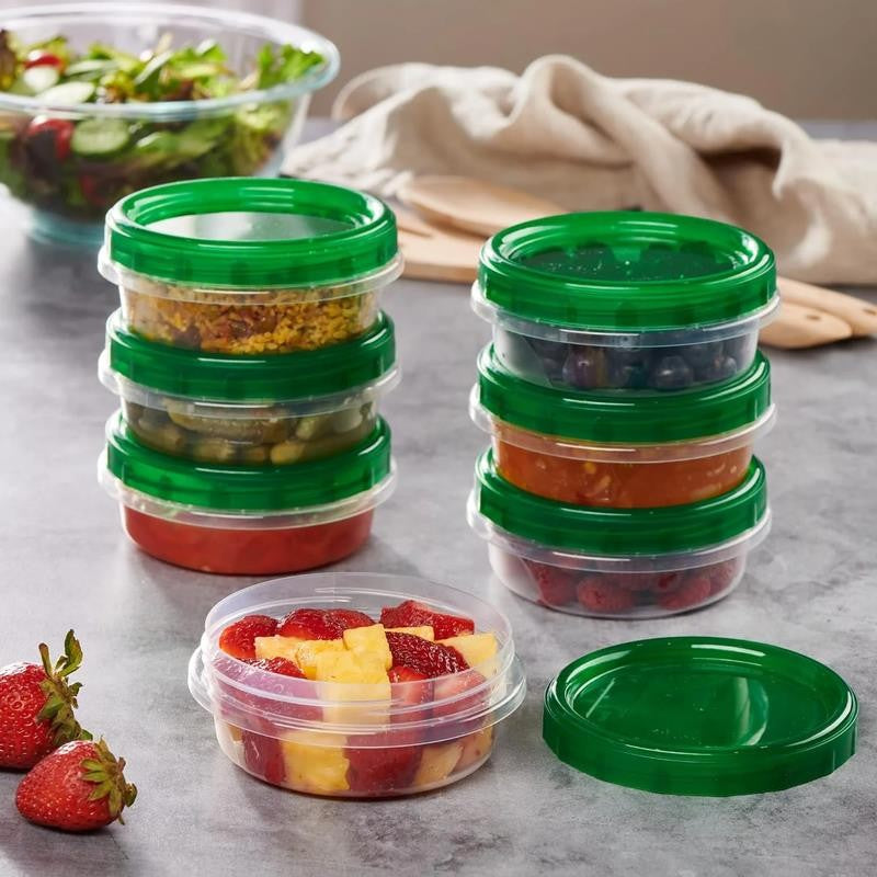 8 Oz Twist Cap Meal Prep Containers Reusable Food Storage Containers with Lids,