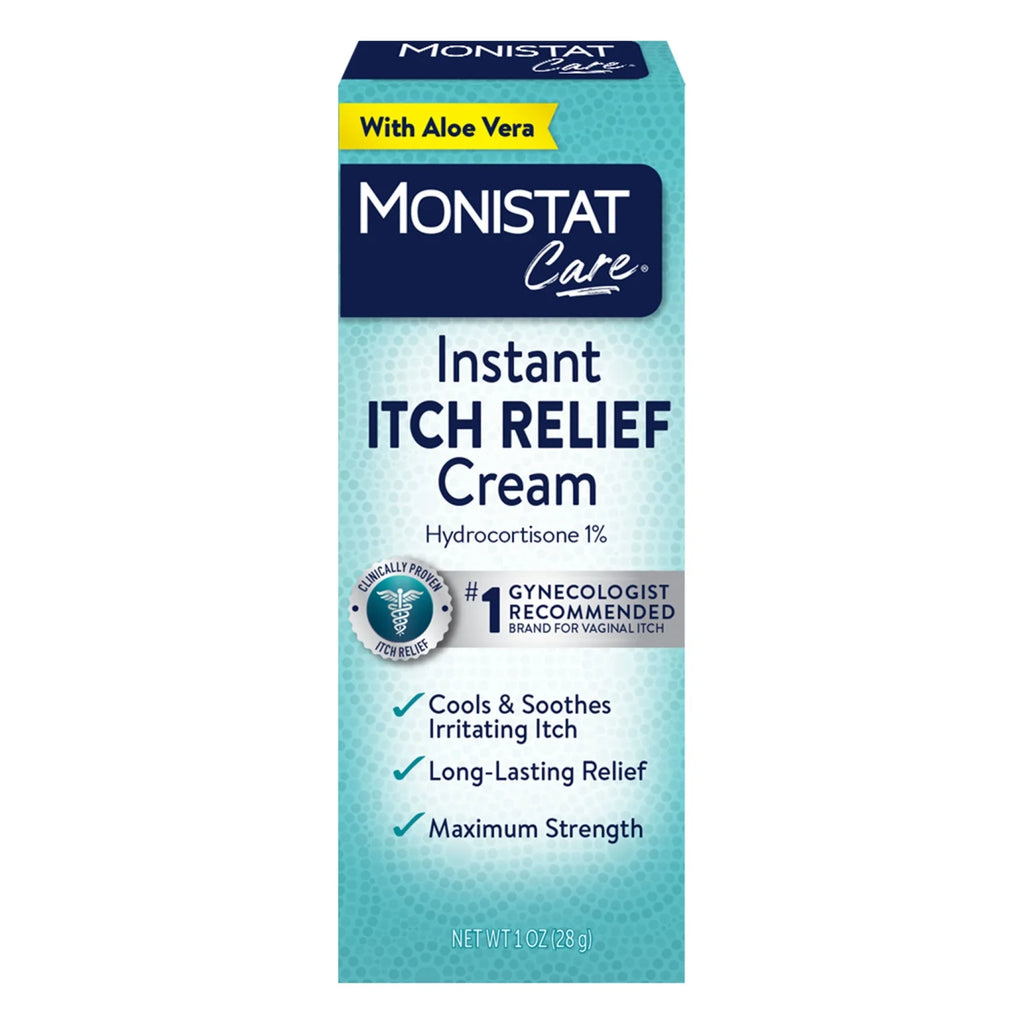(3 Pack) Monistat Instant Itch Relief Cream for Women, Maximum Strength Feminine Itch Care, 1 Oz