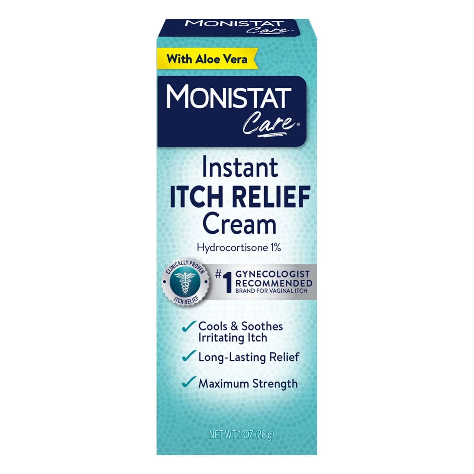 (3 Pack) Monistat Instant Itch Relief Cream for Women, Maximum Strength Feminine Itch Care, 1 Oz