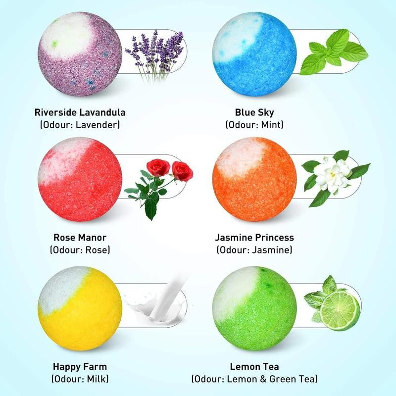 Bath Bombs, 30 Pcs Natural Organic Mini Bath Bombs Gift Set, Handmade with Rich