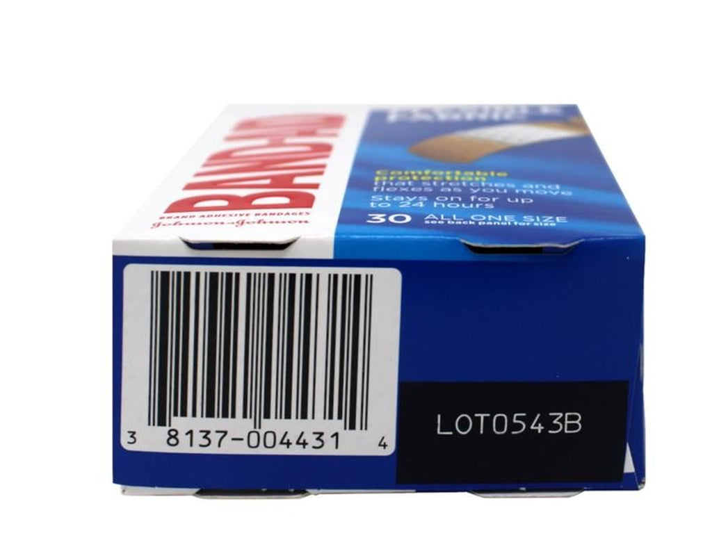 Flexible Fabric Adhesive Bandages, 3/4 Inches in Wide 30 Ea