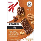 Chocolate Peanut Butter Chewy Protein Meal Bars, 12G Protein Snacks, 19 Oz, 12 C