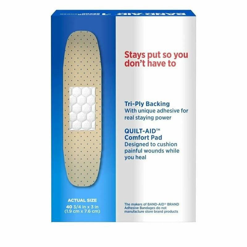 Adhesive Bandages Tru-Stay Sheer Strips, 40Ct