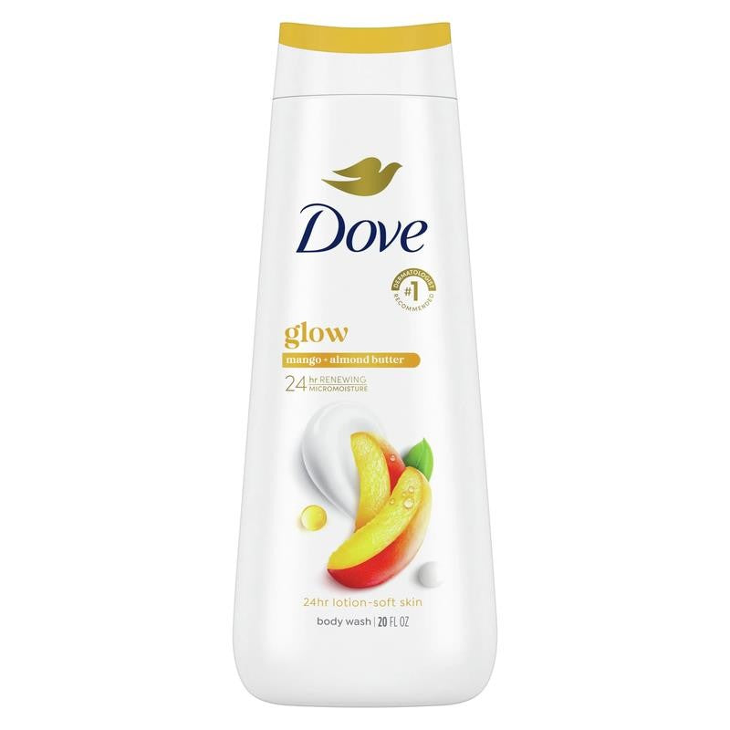 Glowing Gentle Body Wash for Women Mango & Almond Butter, 20 Oz