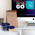 Blue Plastic Bpa-Free Food Storage Containers (6 Count)