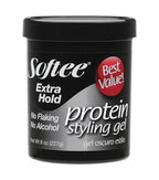Extra Hold Protein Styling Gel 32 Oz. Jar, Frizz Control, Non-Flaking, Unisex