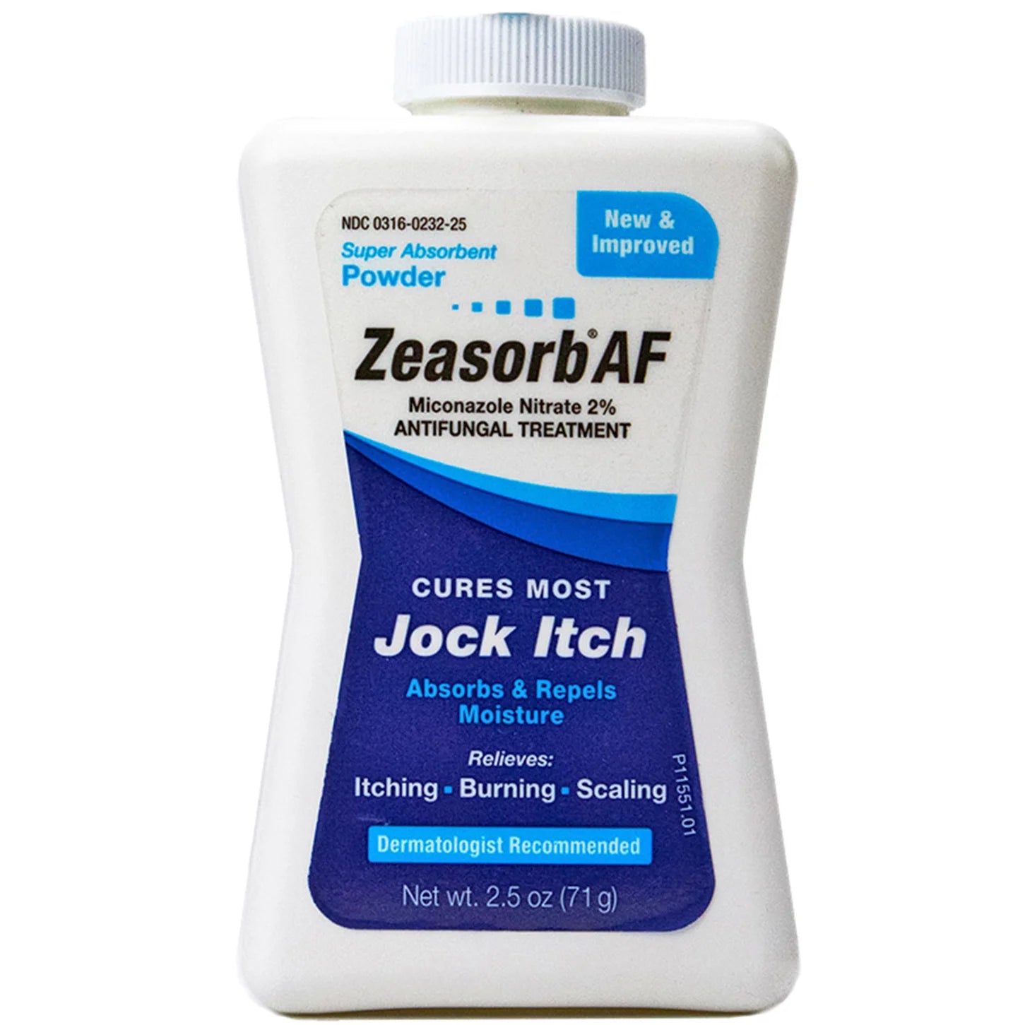 AF Jock Itch Powder, 2.5 Oz