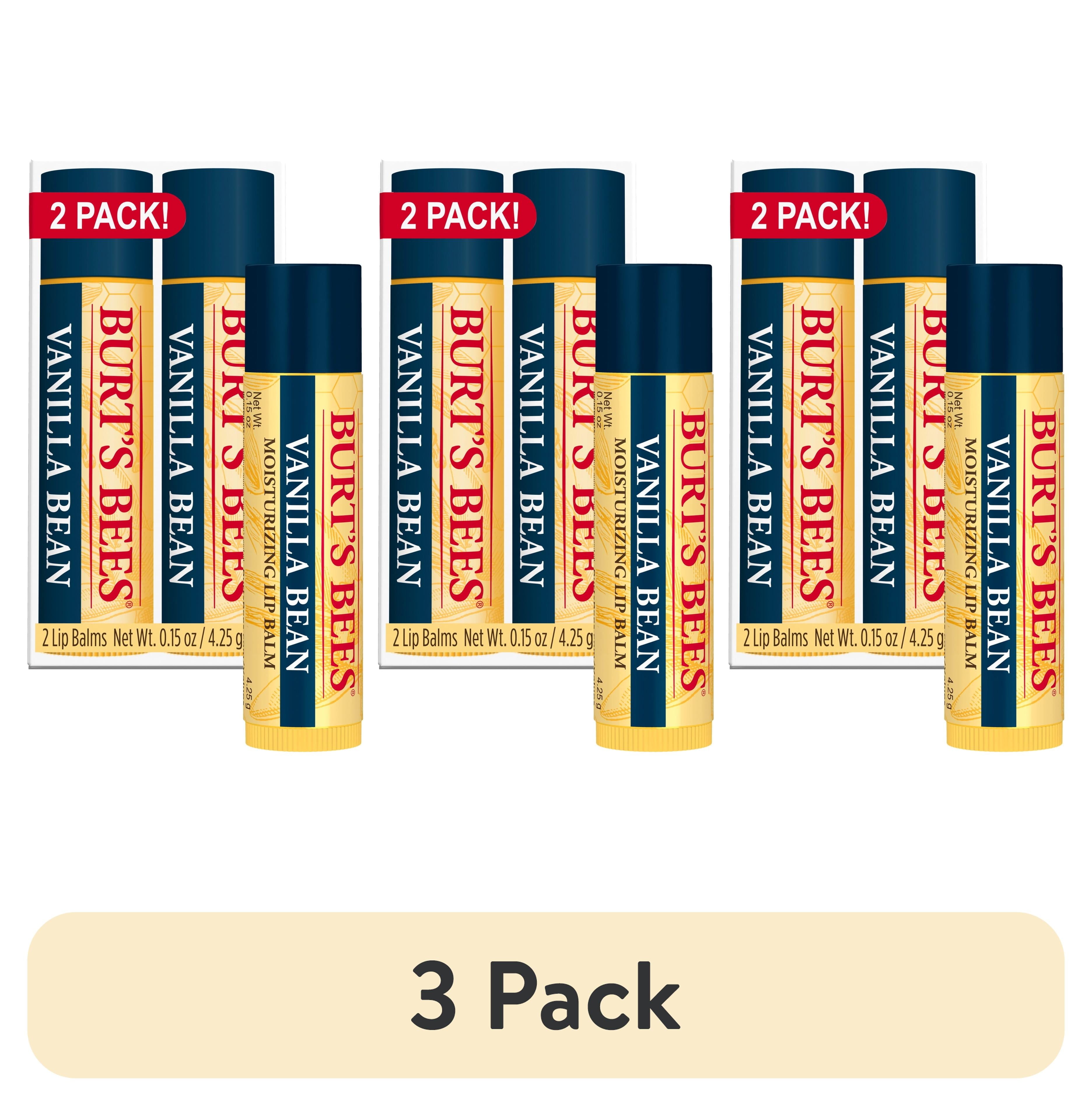 (3 Pack) Burts Bees Vanilla Bean Lip Balm, 2-Pack, 0.15 Oz.