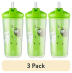 (3 Pack) Parent`S Choice Insulated Non-Spillstraw Cup, 9 Fl Oz, 1 Count, Green