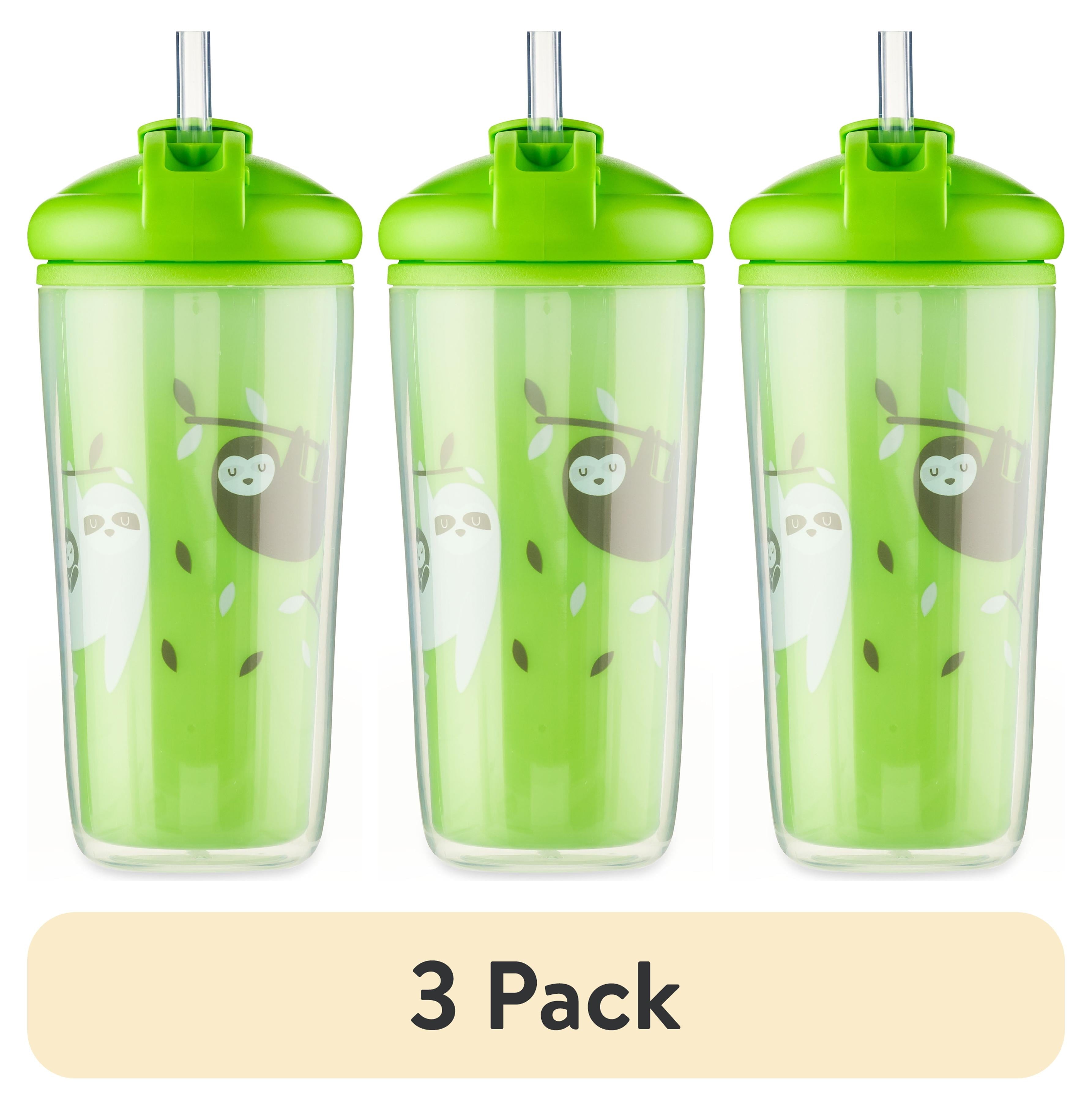 (3 Pack) Parent`S Choice Insulated Non-Spillstraw Cup, 9 Fl Oz, 1 Count, Green
