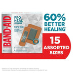 Brand Assorted Pro Heal Bandages, Hydrocolloid Pad, 15 Count