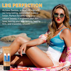 Airbrush Legs Lotion, Flawlessly Covers Leg Imperfections, Long Lasting & Waterproof Leg Makeup Cream,#2 Medium Glow