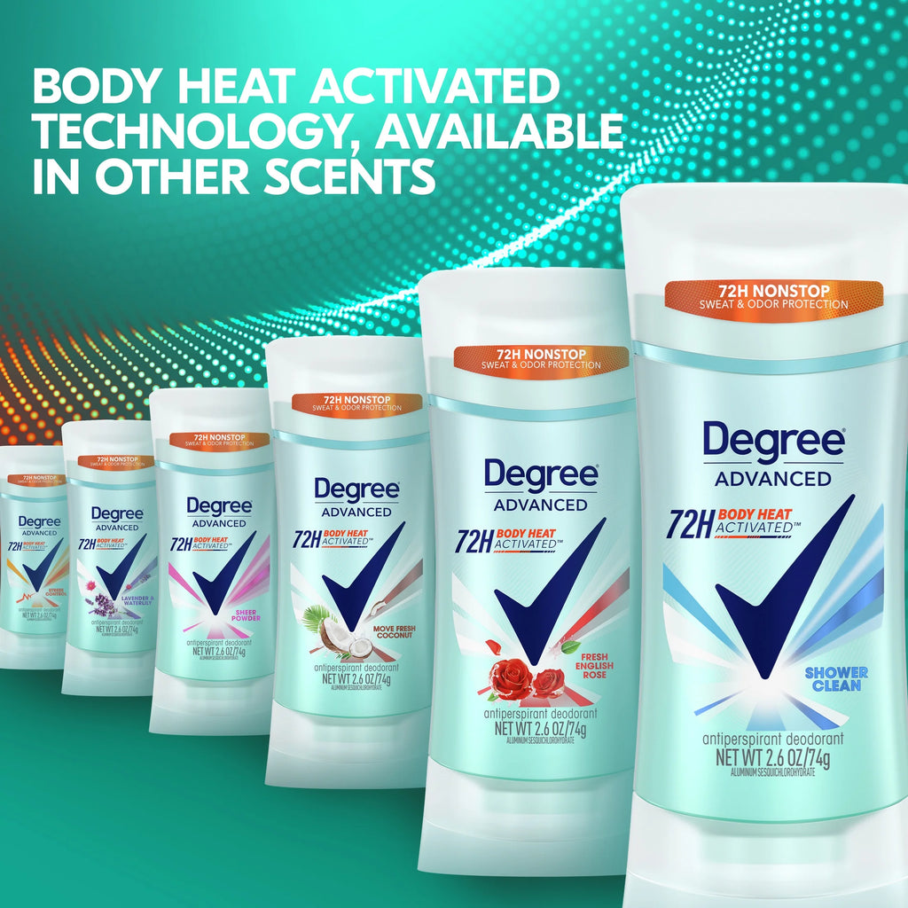 Advanced Women'S Antiperspirant Deodorant Stick Twin Pack Shower Clean, 2.6 Oz