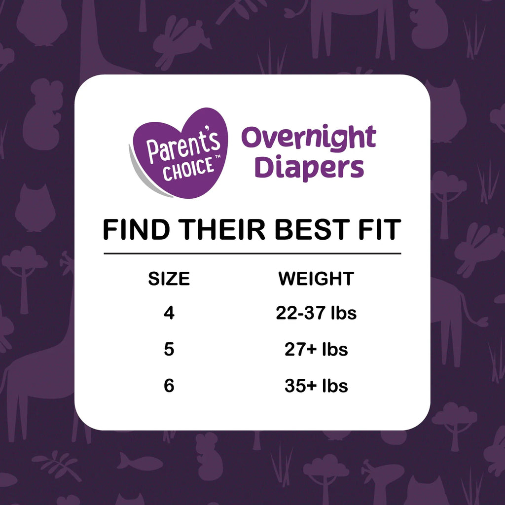 Parent'S Choice Gentle Dreams Overnight Diapers Size 6, 58 Count (Select for More Options)