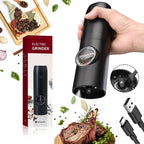 Electric Salt & Pepper Grinder, Automatic Spice Mill with Adjustable Coarseness,