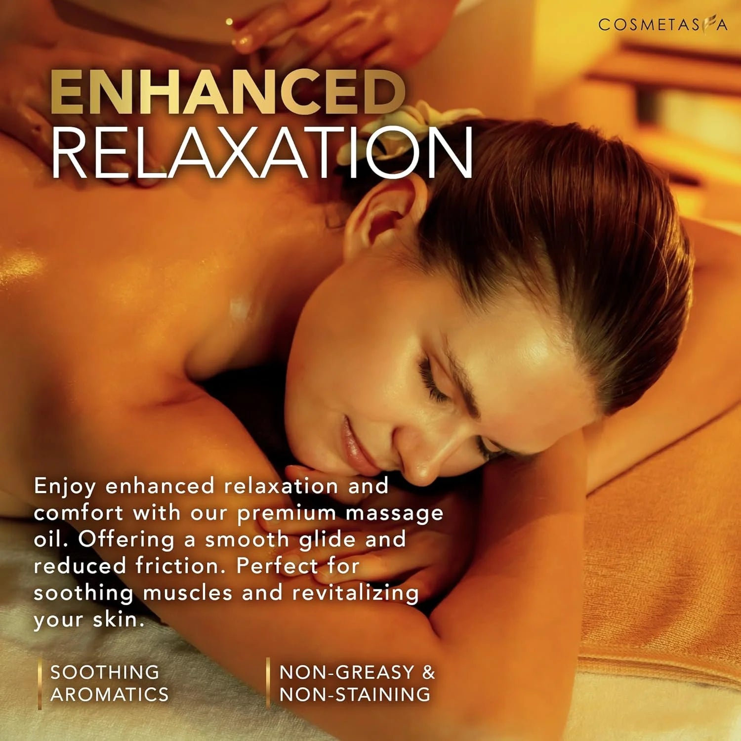 Body Massage Oil with Citrus and Coconut Oils, Includes Massage Roller Ball, 8.8