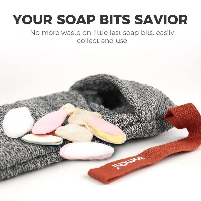 2 Pieces Soap Pouch and Soap Saver Pocket for Use in Shower, Premium Body Scrubb