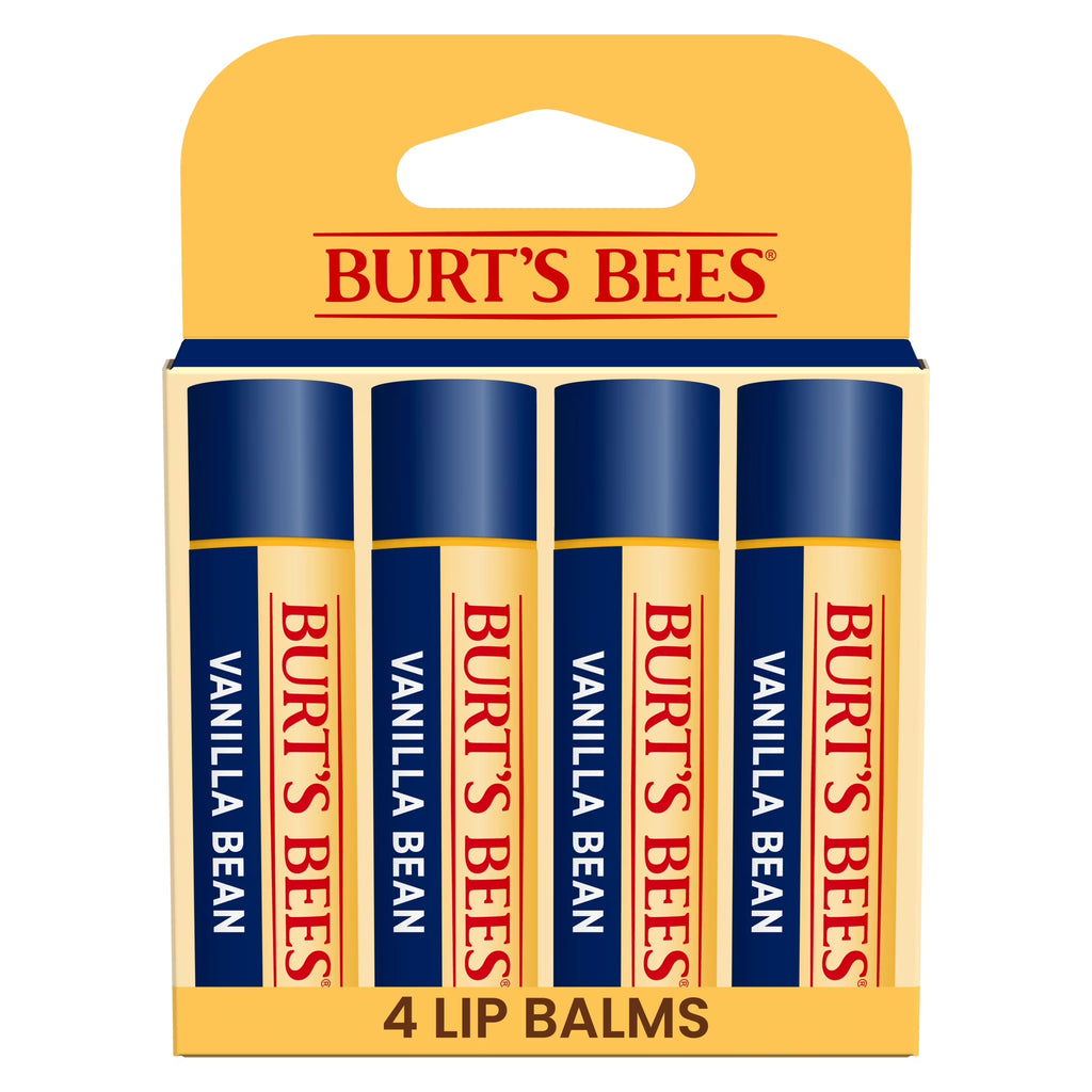 Burts Bees Vanilla Bean Lip Balm, 4-Pack, 0.15 Oz.