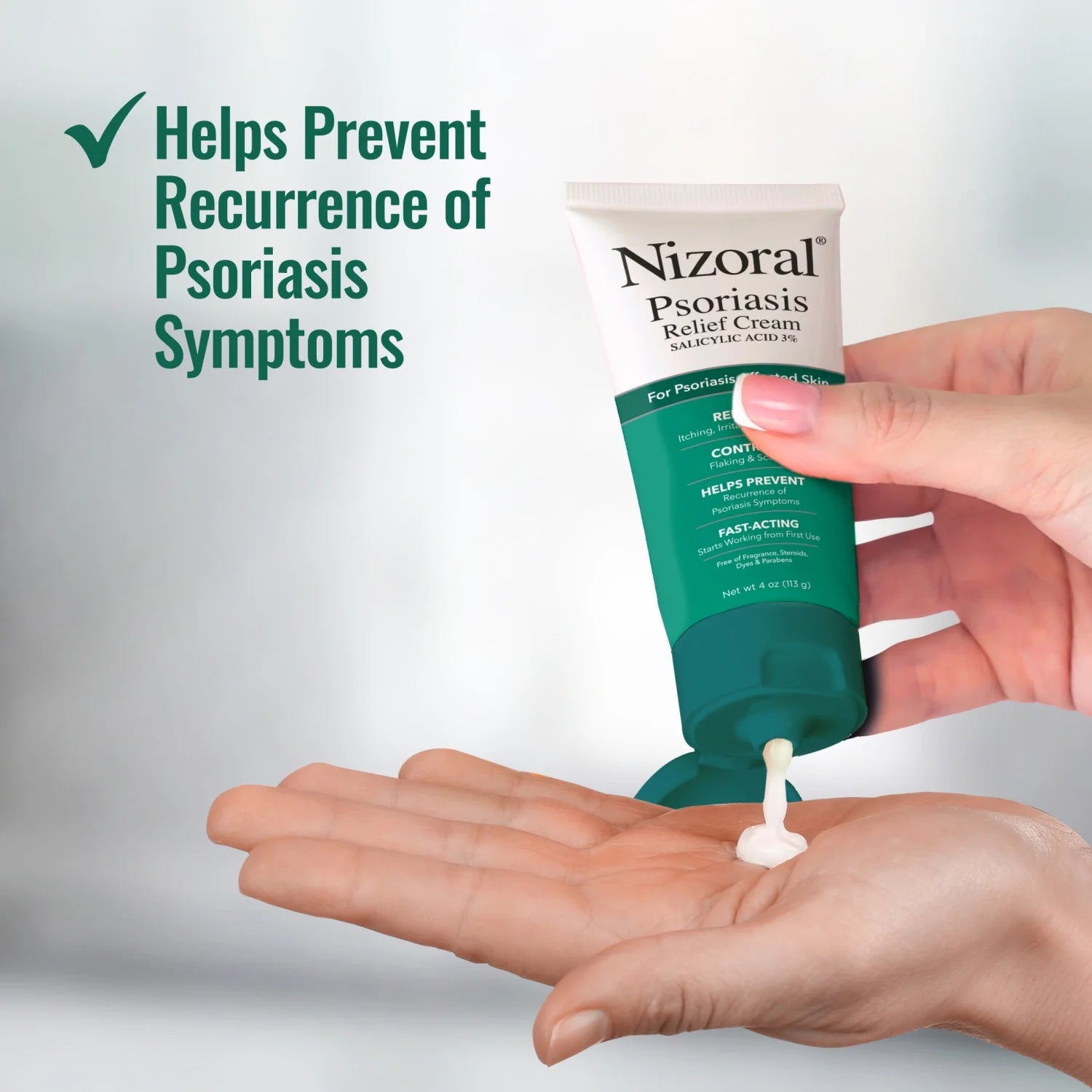 Nizoral Psoriasis Relief Cream Relieves Itch Redness & Controls Flaking & Scaling (Salicylic Acid 3%)
