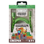 Liquipel Powertek Minecraft USB-A to Lightning - Creeper