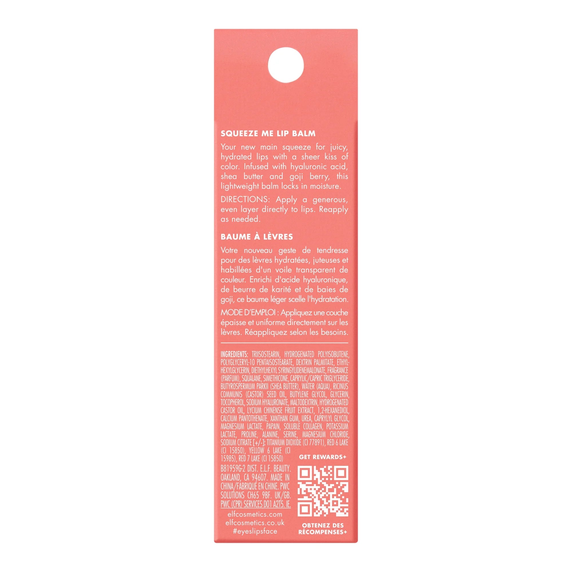E.L.F. Squeeze Me Lip Balm, Strawberry, 0.21Oz