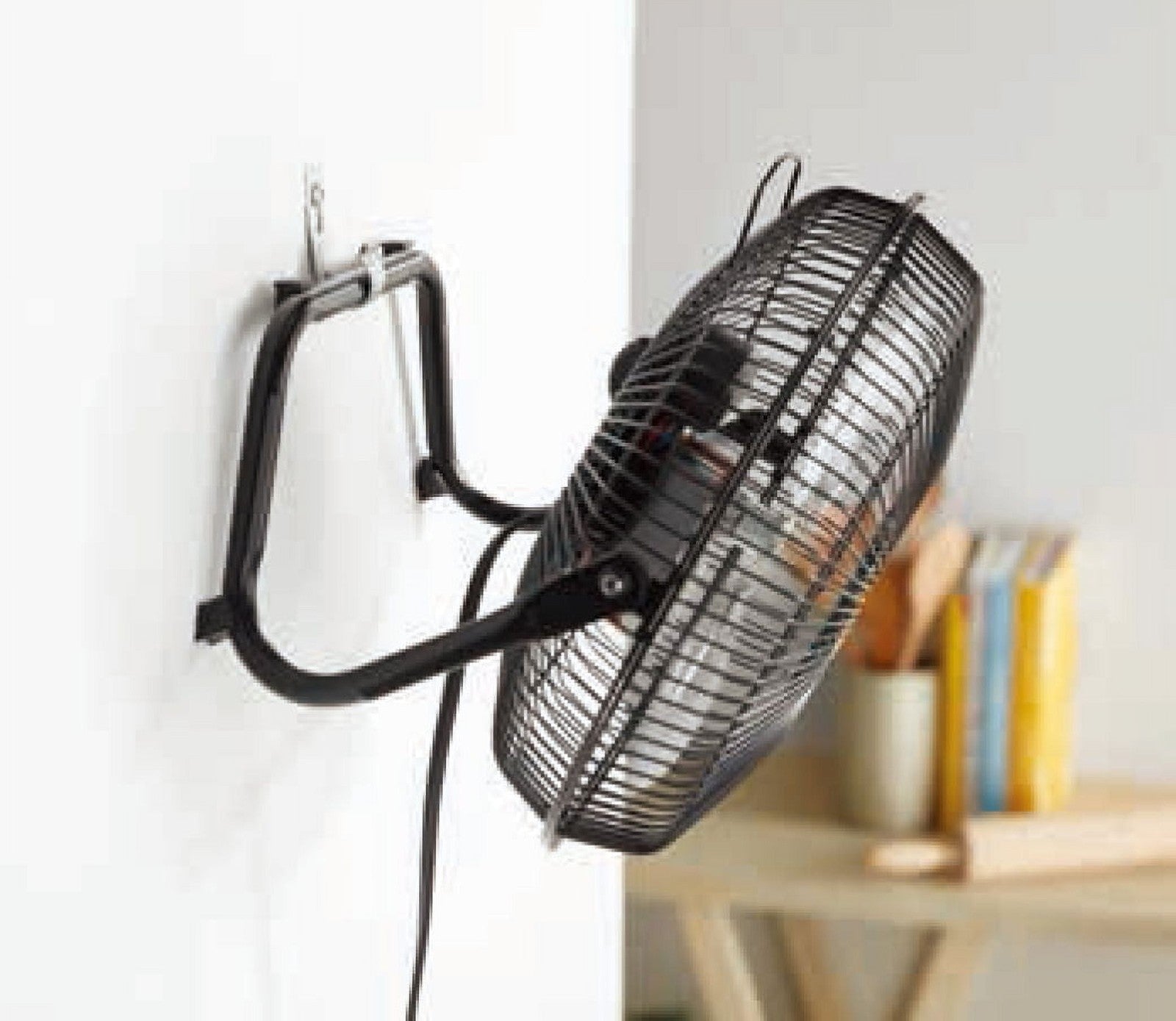 9" 3-Speed High Velocity Wall Mountable Black New Floor Fan