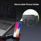 15.6-17.3Inch Laptop Cooling Pad with 6 Quiet Fans,7 Height & Wind Speed Adjusta