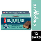 CLIF Protein Bars Chocolate Mint Flavor, Plant Protein, Gluten Free Bars, 12Ct