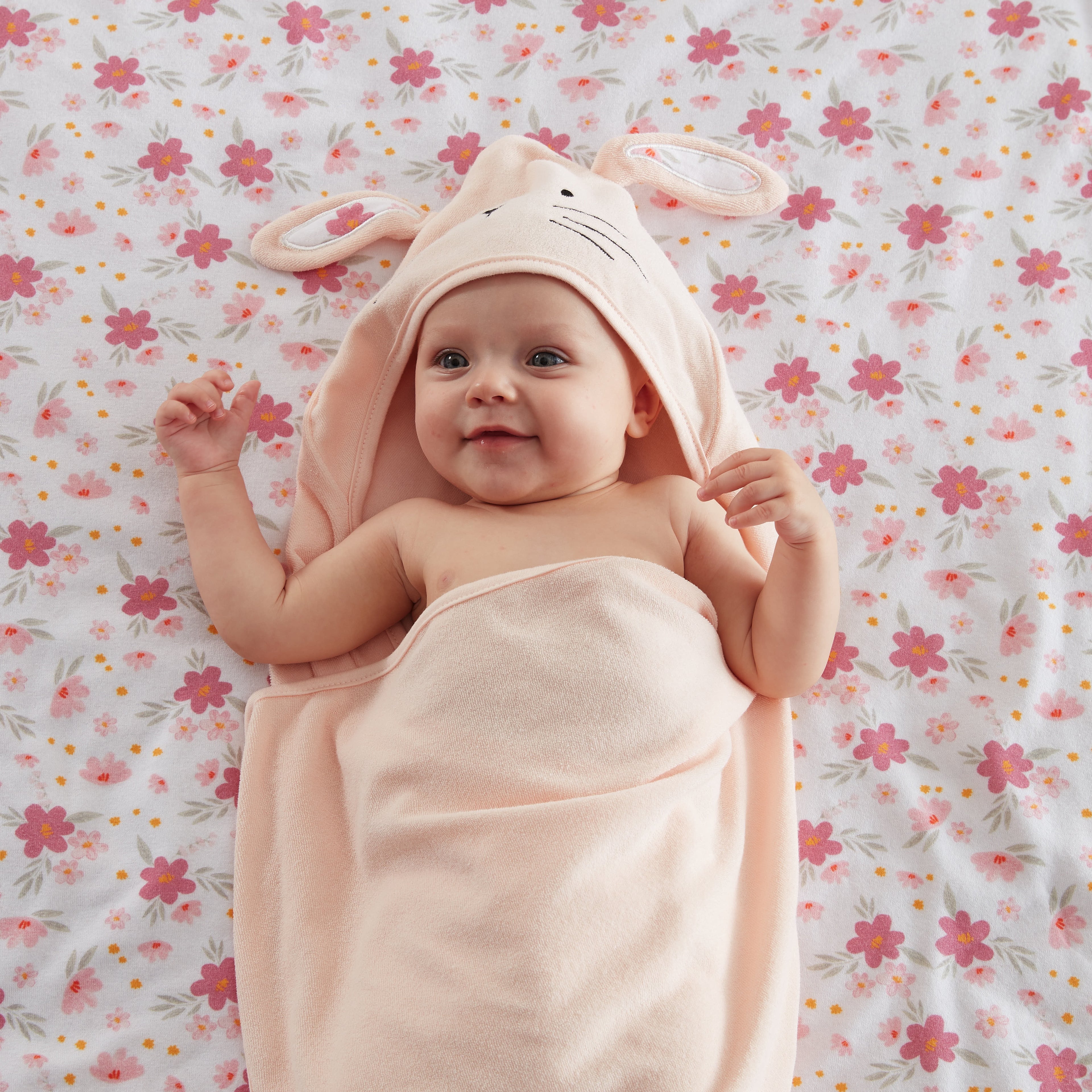Parent'S Choice 2-Pack 30" X 30" Bunny Hooded Towel