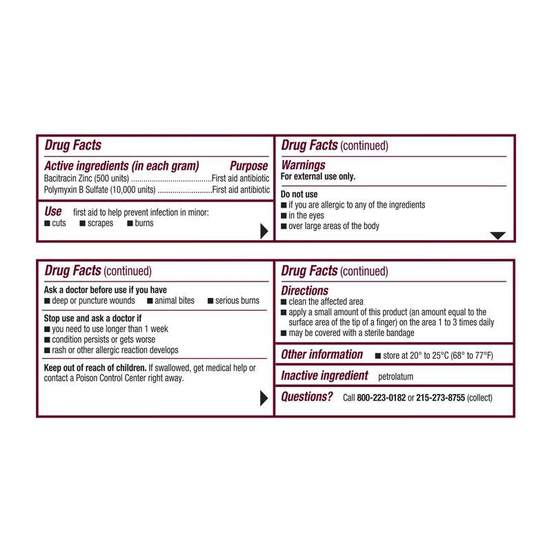 (3 Pack) First Aid Topical Antibiotic Ointment, Travel Size, 0.5 Oz