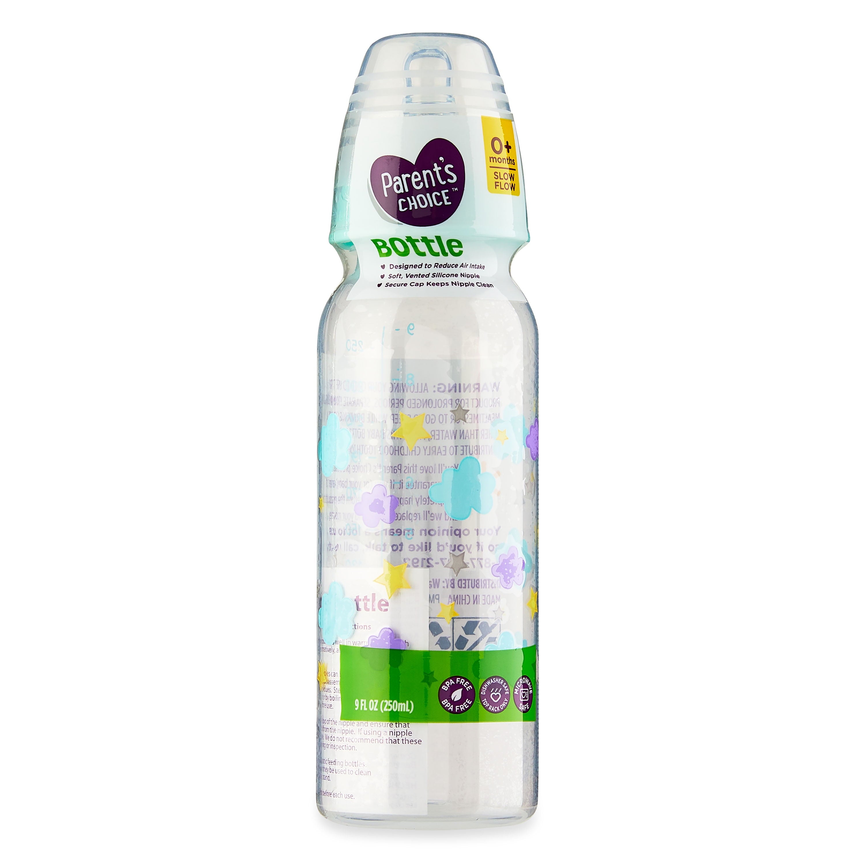 Parent'S Choice Standard Neck Bottle, 9 Fl Oz, Newborn 0+ Months, Neutral, 1 Pack