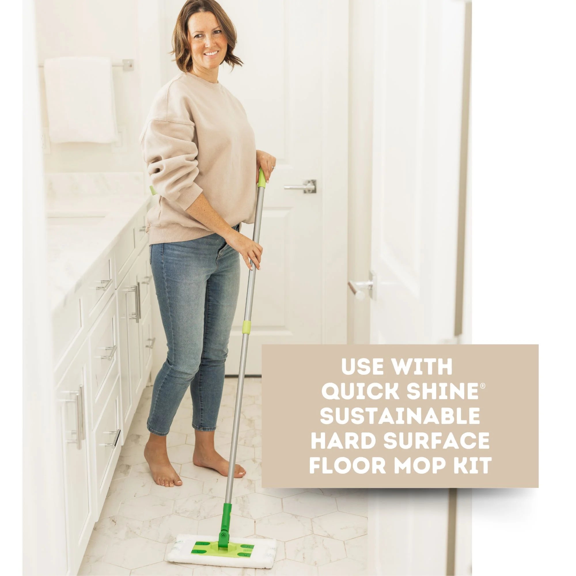 Quick Shine Multi-Surface Floor Finish, Pfas-Free Formula, All Purpose Household Floor Polish, 64 Oz