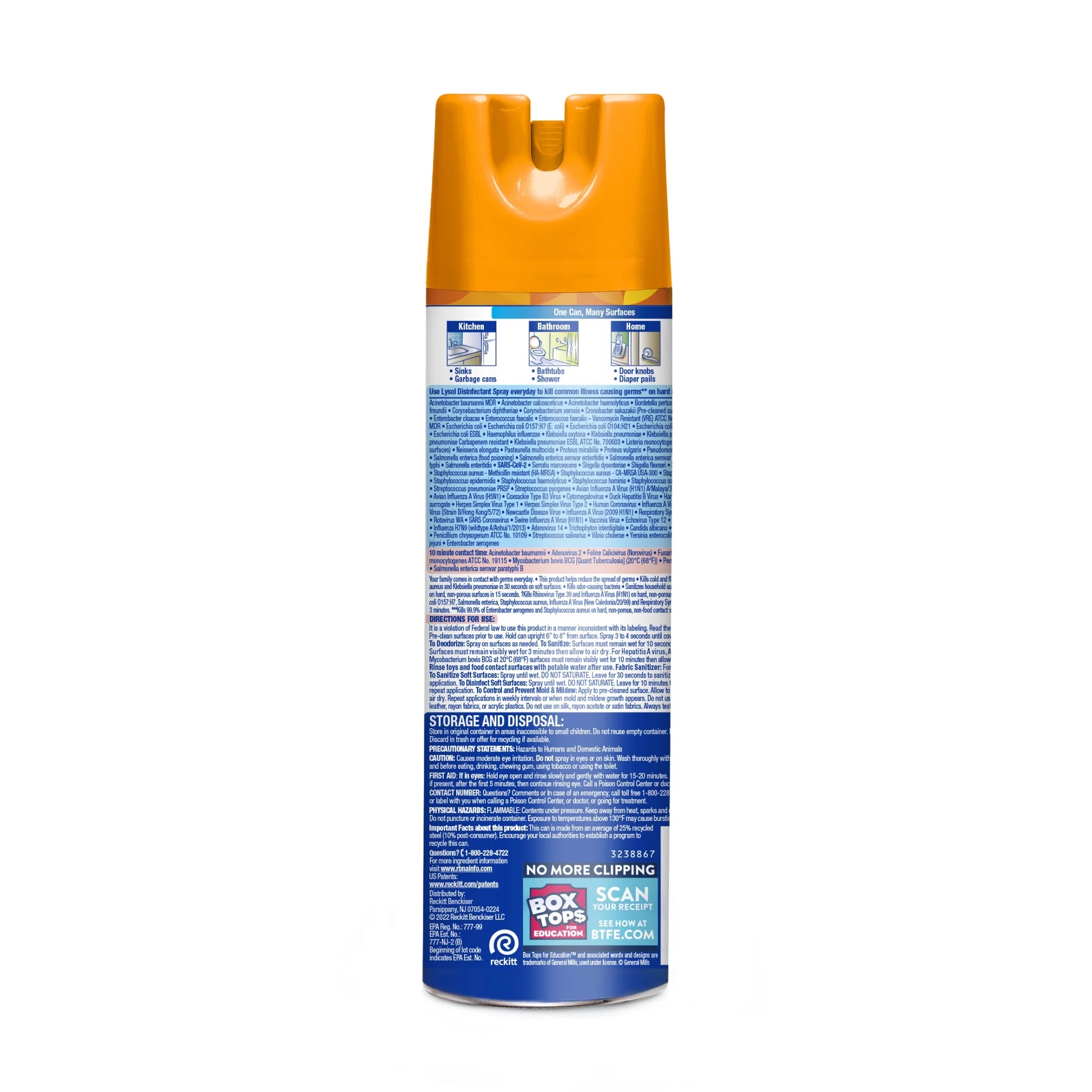 Lysol Disinfectant Spray Sanitizing/Antibacterial- Disinfecting & Deodorizing, Brand New Day Mango Hibiscus 19 Fl Oz