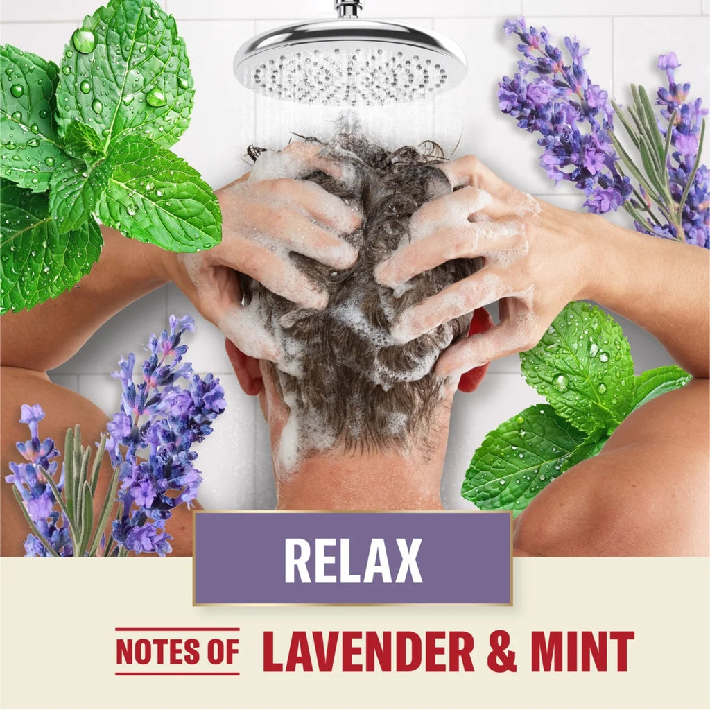 Old Spice Relax 2 in 1 Shampoo Conditioner, All Hair Types, Lavender, 21.9 Fl Oz