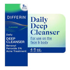 Daily Deep Cleanser Face and Body Wash with 5% Benzoyl Peroxide, Dermatologist-