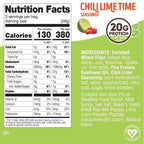 Fitzels Protein Pretzels Snack,Chili Lime Time, 20G of Protein, 8 Pack