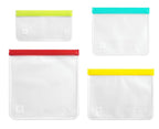 12 Pack Variety Reusable Silicone Bags, Dishwasher Safe, Leakproof, Reusable Fre