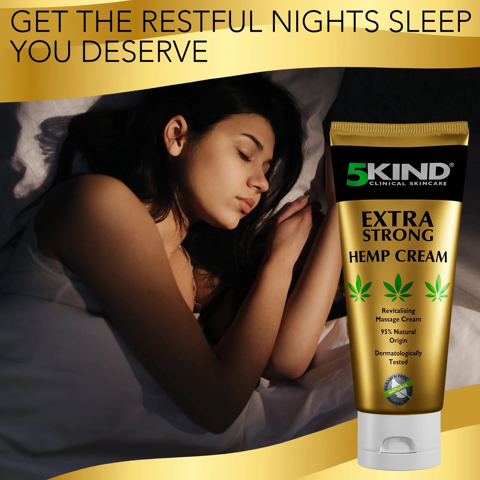 5Kind Extra Strong Hemp Cream 3.38 Fl Oz - High Strength Hemp Formula for Neck,