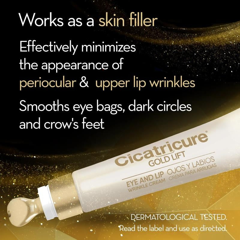 Gold Lift Dual Contour Cream, Eye and Lip Wrinkle Cream for Normal Skin 0.5 Fl O