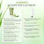 Aloderma Aloe Hand Moisturizer with 66% Organic Aloe Vera - Dry Hands Lotion for Women and Men - Travel Lotion Hand Cream for Dry Cracked Hands - Working Hands Lotion - Hand Lotion for Dry Hands