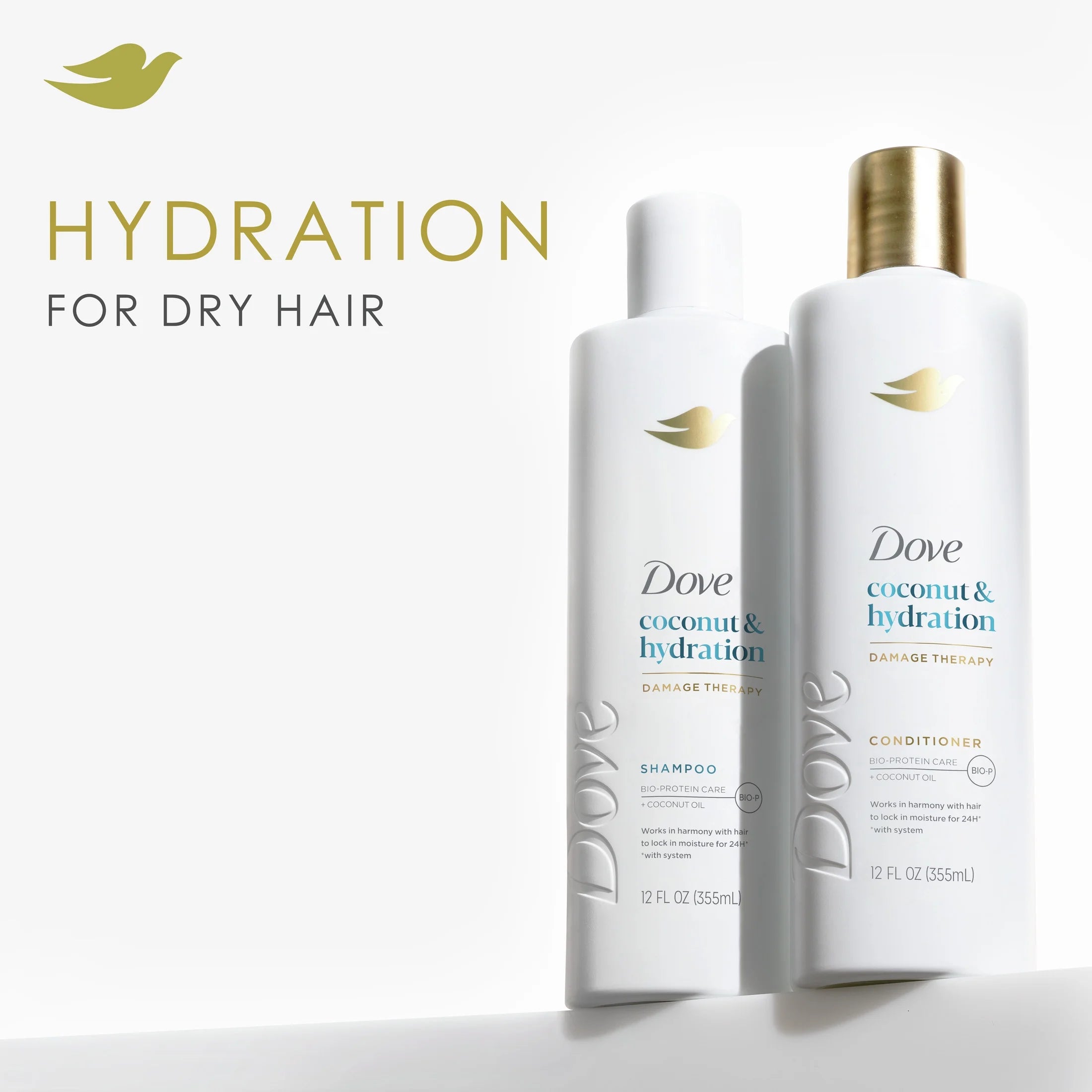 Dove Coconut & Hydration Shampoo & Conditioner Set, 12 Oz 2 Count