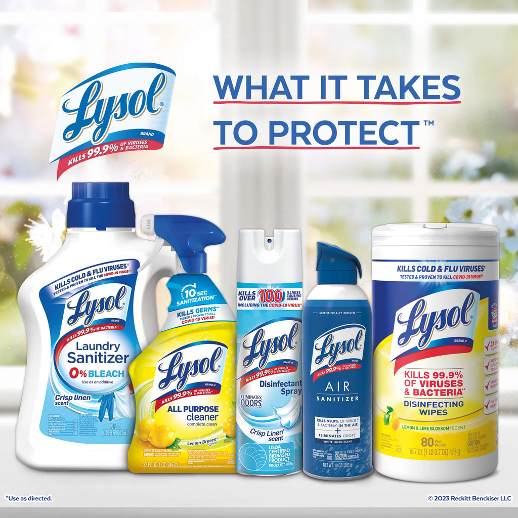 Lysol, Multi-Surface Cleaner, Clean & Fresh, Value Size, Sparkling Lemon and Sunflower Essence, 90 Fl Oz