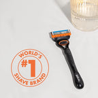 Fusion5 Razor Men 5 Blade Manual Razor ,1 Handle and 7 Blade Refills ,Black