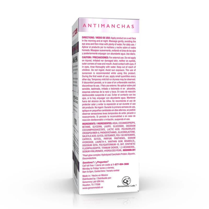 Antimanchas Face Wash, AHA & PHA Facial Cleanser, 5 Fl Oz