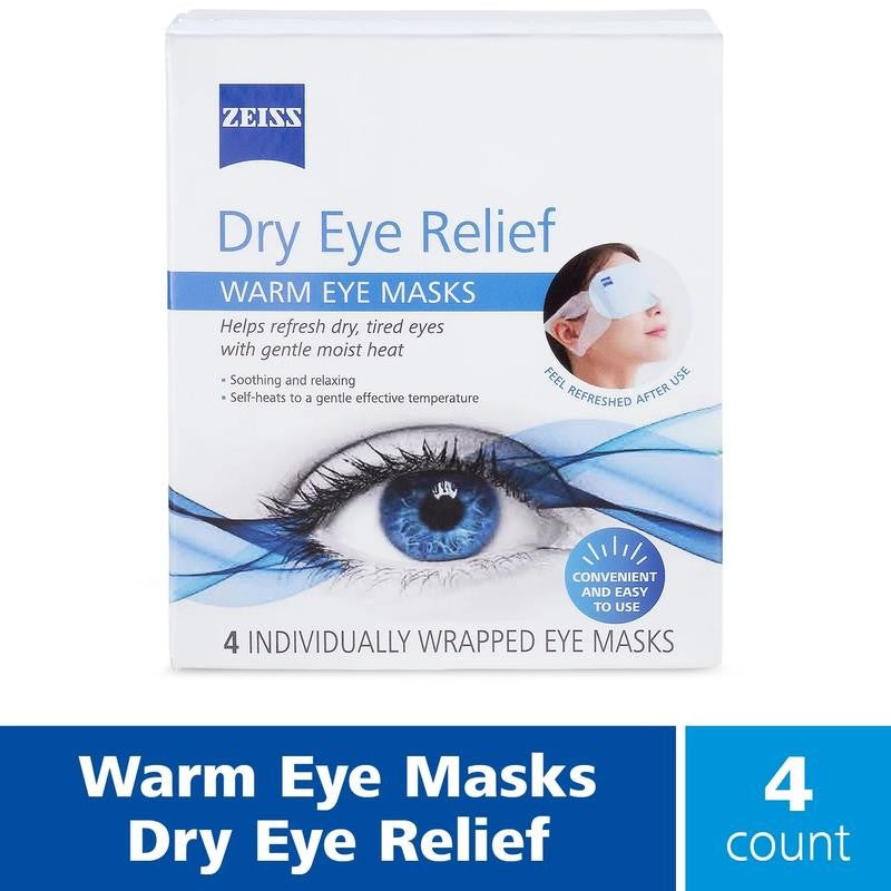 Dry Eye Relief Warm Compress Heated Eye Masks, 4 Pack