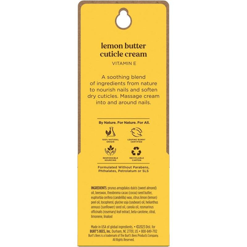 100% Natural Origin Lemon Butter Cuticle Cream, 0.6 Oz