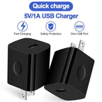 Charger Block,Usb Wall Charger Adapter with Coiled Type C Cable 6Ft,Ailkin 5V/1A Wall Charger Block Fast Charging Station Power Base Charger Block Plug Brick Usb Wall Charger